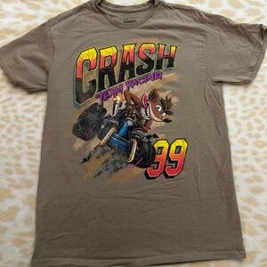 Crash Bandicoot Team Racing Brown Graphic T-Shirt